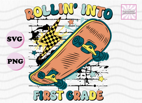 First Grade Skating Retro School Boy SVG Review