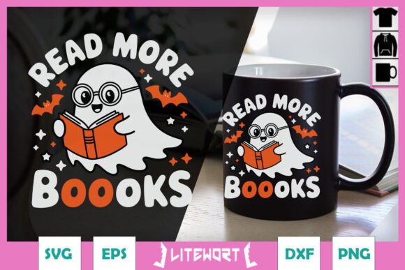 Read More Books Teacher Halloween SVG for Crafts & Graphics