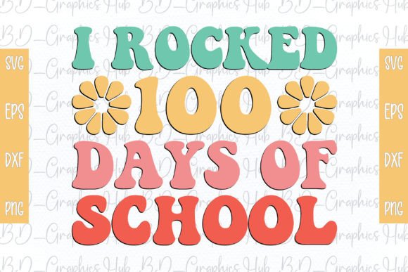 Retro 100 Days SVG for Crafts & Graphics