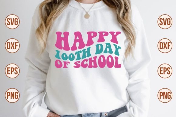 Retro 100th Day Graphics for Crafts
