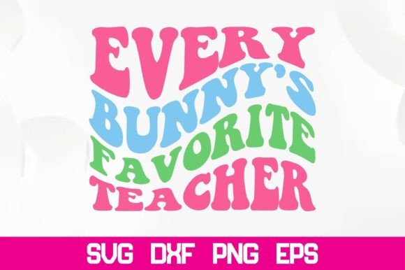 Retro Bunny Teacher Graphics for Crafts