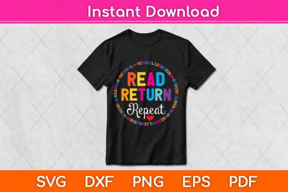 Reviewing the Read Return Repeat School Librarian SVG