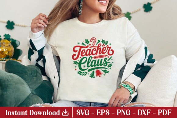 Teacher Claus Graphics for Crafts & Branding