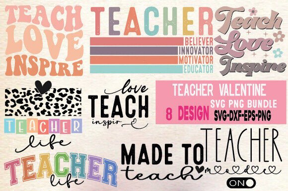 Teacher Valentine Graphics for Crafts & Mugs